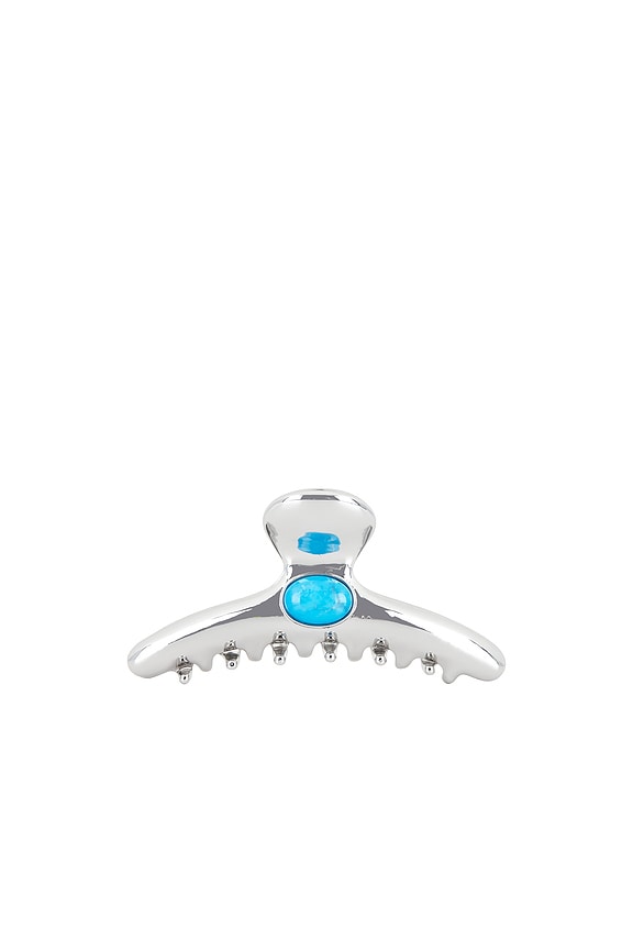 view 2 of 3 Frankie Stone Claw Clip in Turquoise
