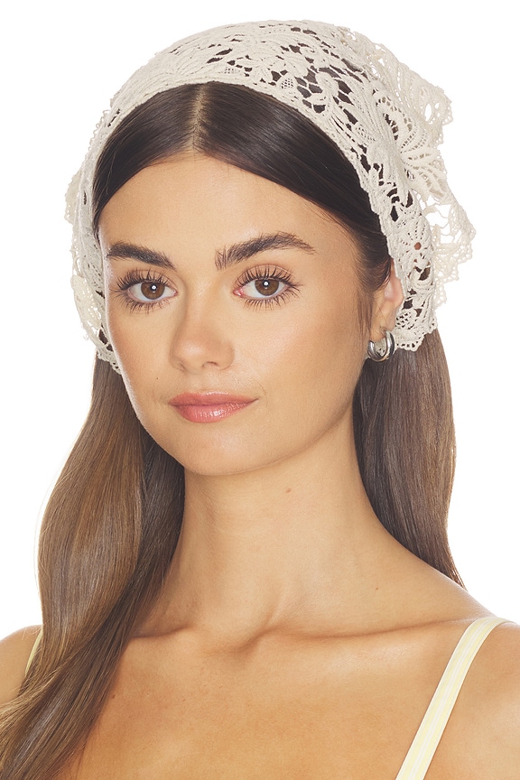 view 1 of 3 Esme Crochet Bandana in Ecru