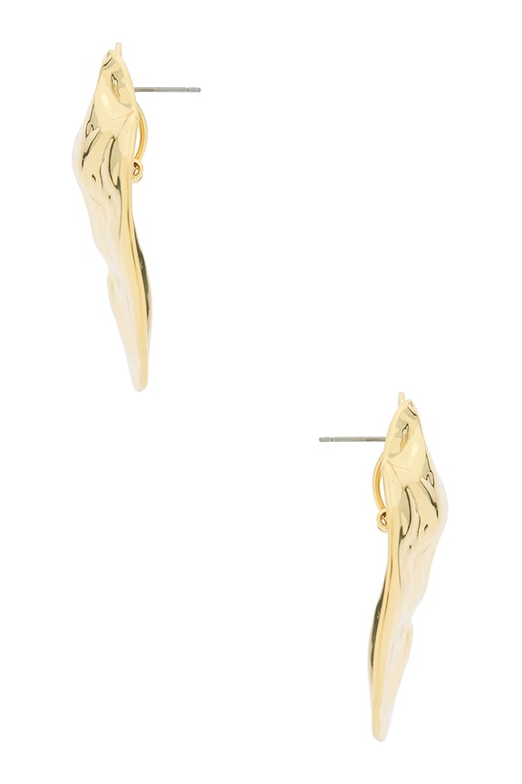 view 2 of 3 Hera Hammered Earrings in Gold