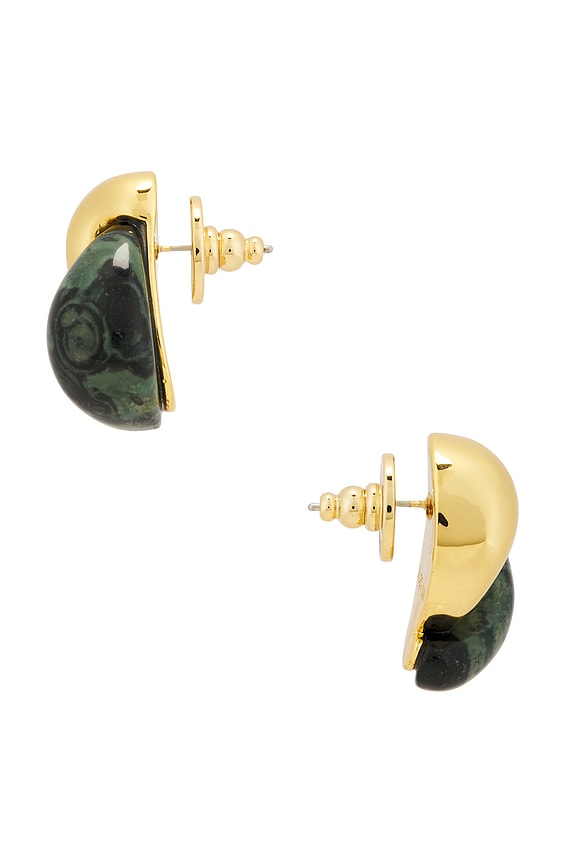 view 2 of 2 PENDIENTES STELLA in Rainforest Jasper