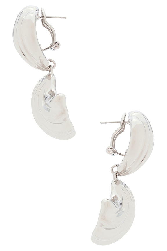 view 2 of 2 PENDIENTES LARGOS VINI in Rhodium