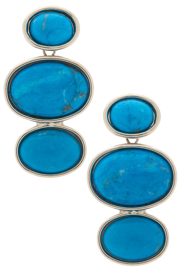 view 1 of 2 VEGA STONE リニアイヤリング in Turquoise