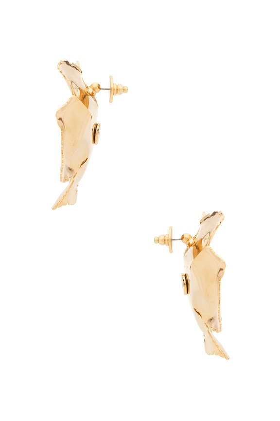 view 2 of 2 PENDIENTES DE TACHUELA EDEN FLORAL in Mixed Metal