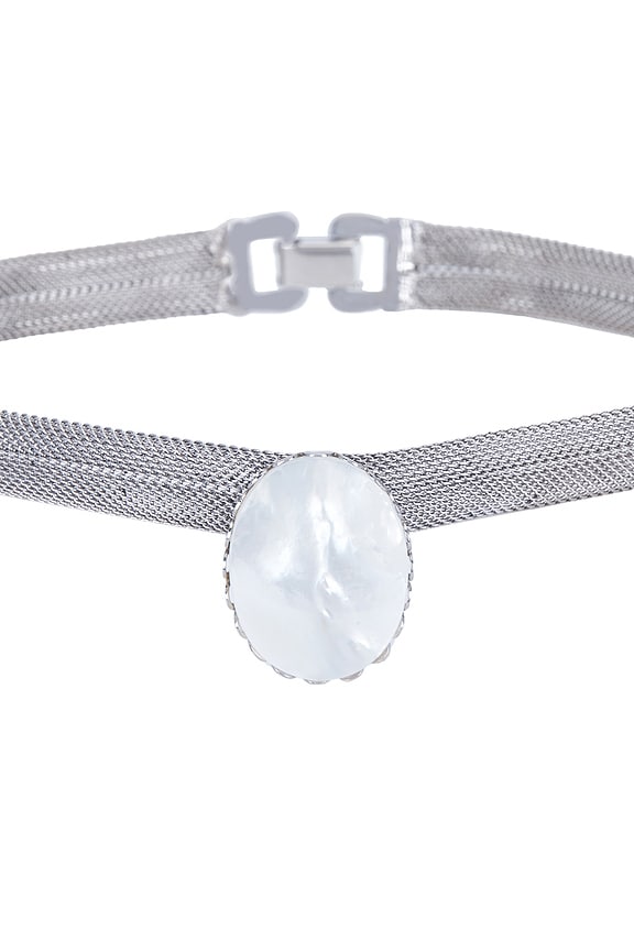 view 2 of 2 CHOKER DE MALLA CHARLOTTE in Mother Of Pearl