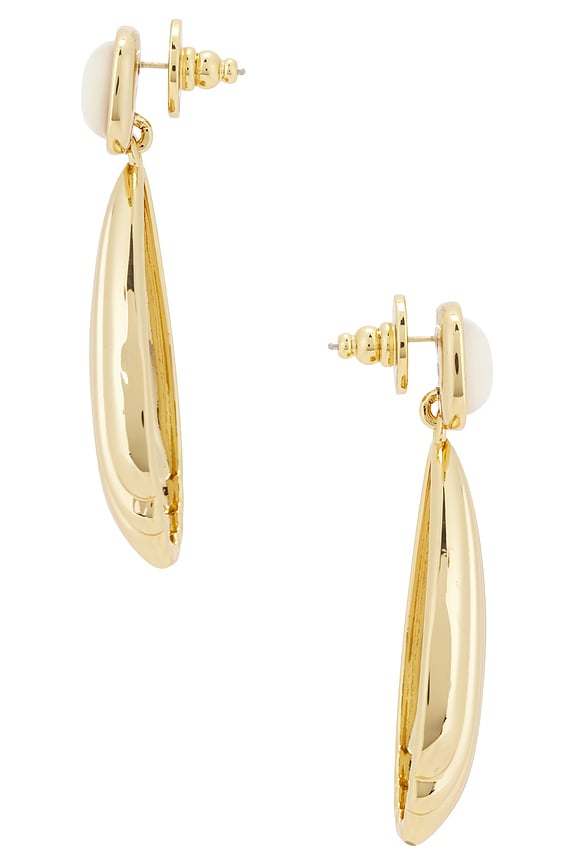 view 2 of 2 Chiara Shell Oversized Earrings in Mother Of Pearl & Gold