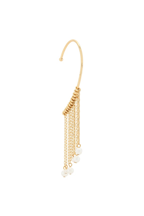 view 1 of 3 BIJOU D'OREILLES TASSEL in Pearl & Gold