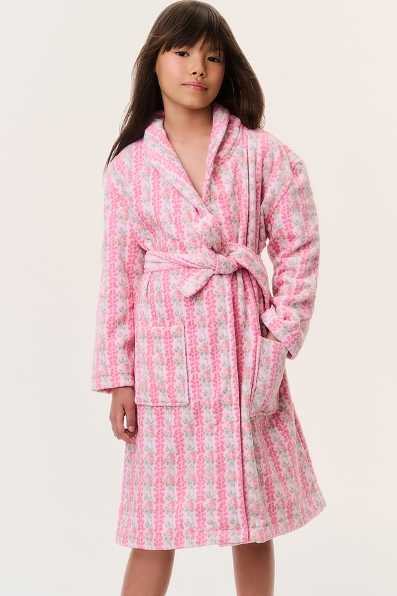 view 2 of 3 Children Robe in Strawberry Macaroon