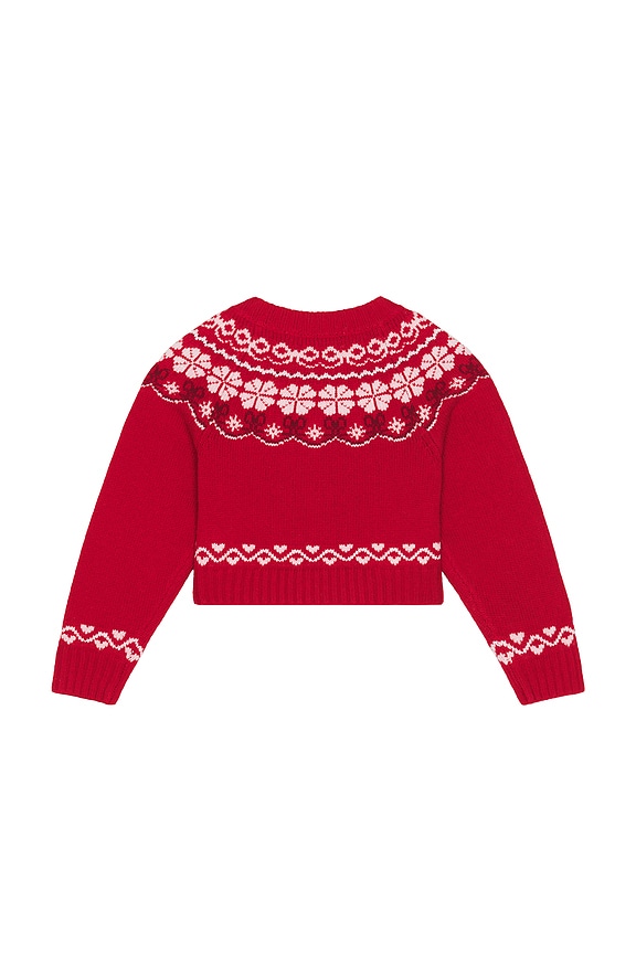 view 2 of 2 Kids Wrenna Cardigan in Red Velvet Truffle