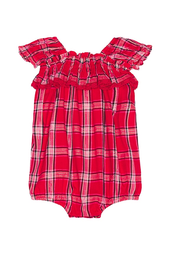 view 2 of 4 Baby Carlita Pinafore in Cherry Jubilee