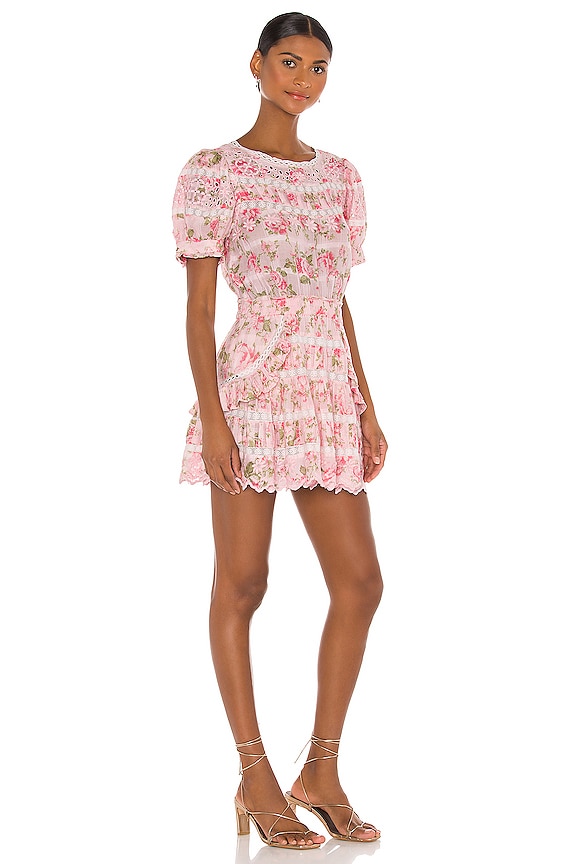 view 2 of 3 Augustine Dress in Pink Painted Fence