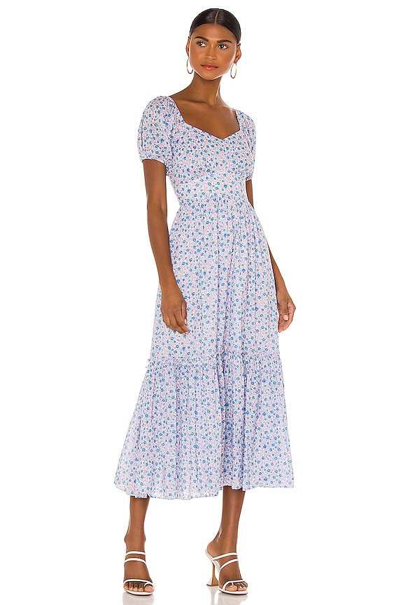 view 1 of 5 Angie Dress in Crushed Blueberries