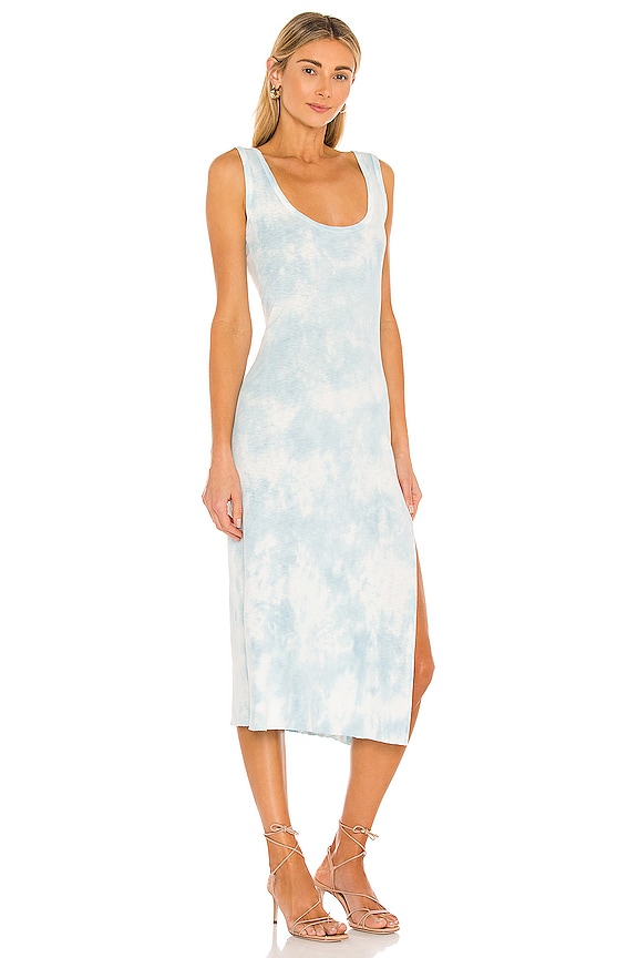 view 2 of 4 Citra Midi Dress in Soft Aqua Hand Dye
