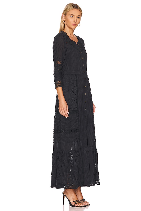 view 2 of 3 Darlene Victorian Maxi Dress in Black