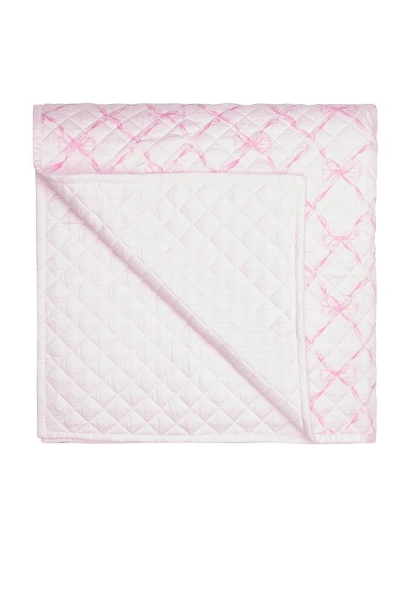 view 2 of 3 ALMOFADA DECORATIVA SWEETHEART QUILT THROW in Raspberry Rose