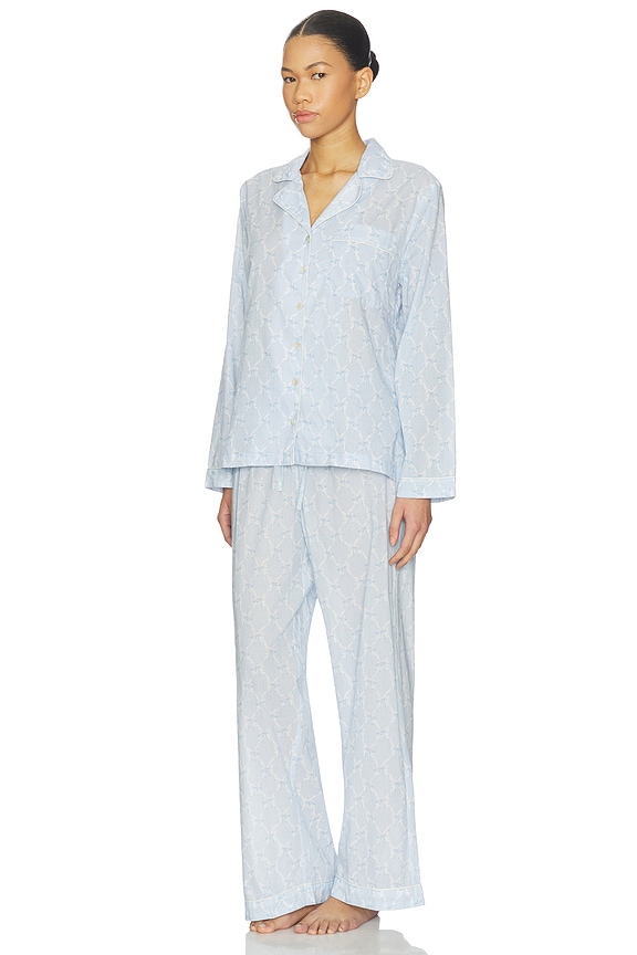 view 2 of 4 Sana PJ Set in Chilled Blue