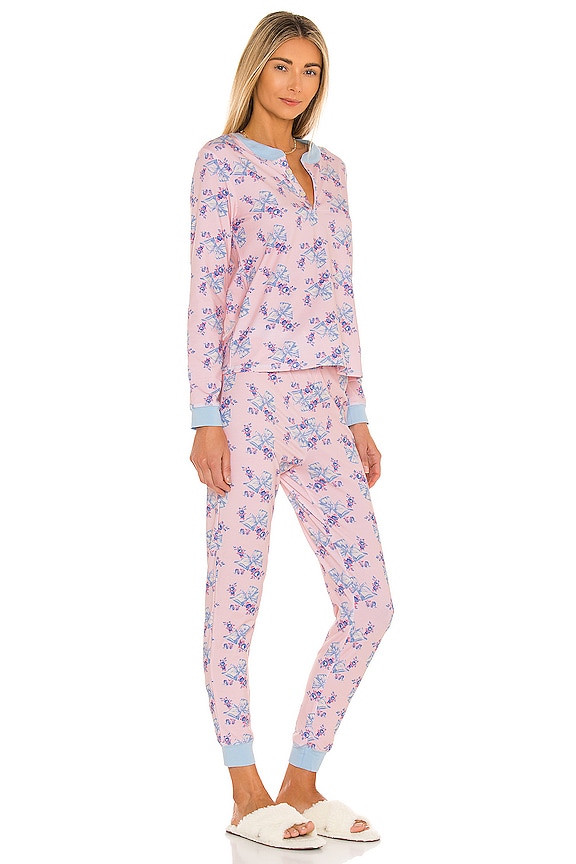 view 2 of 3 X Morgan Lane Kaia PJ Set in Candy Pink