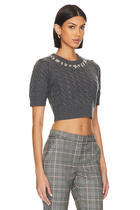 view 2 of 5 Chapelle Crop Sweater in Charcoal