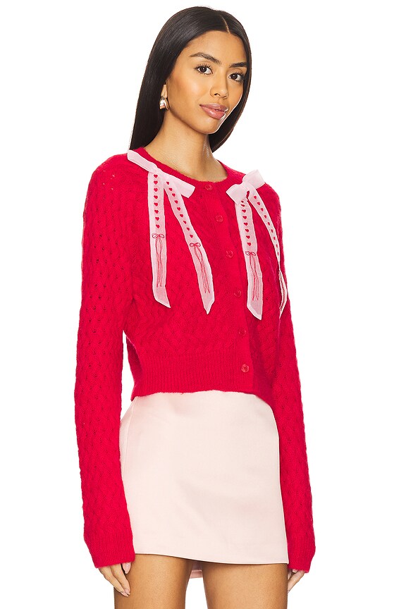 view 2 of 4 Cupid Cardigan in Cherry Bomb