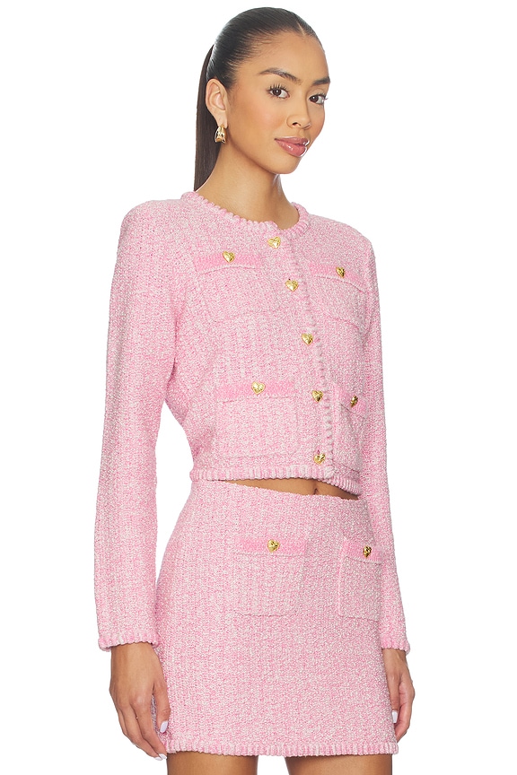 view 2 of 5 Delcie Cardigan in Candy Pink Melange