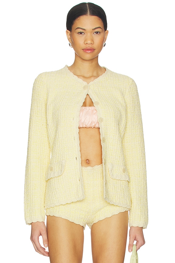 view 1 of 6 Gaililee Cardigan in Daylily Yellow