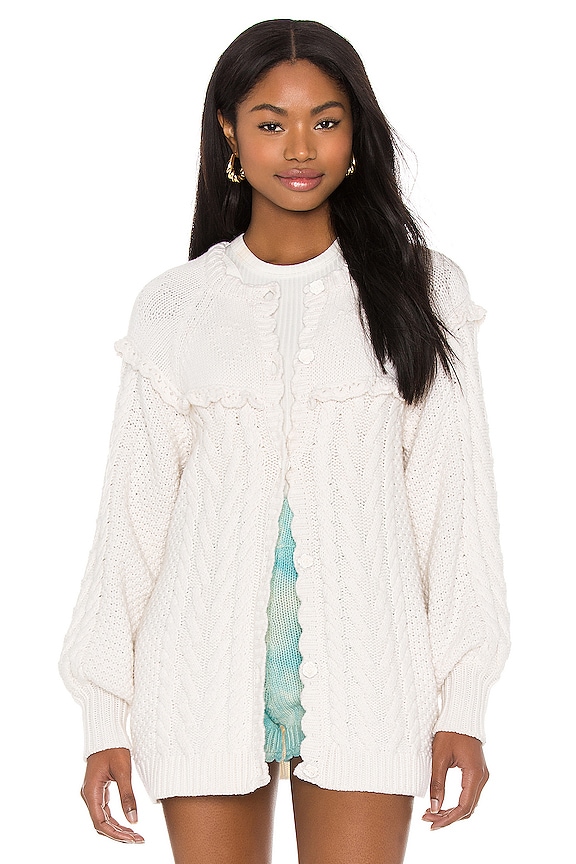 view 2 of 5 Lake Boyfriend Cardigan in Antique White