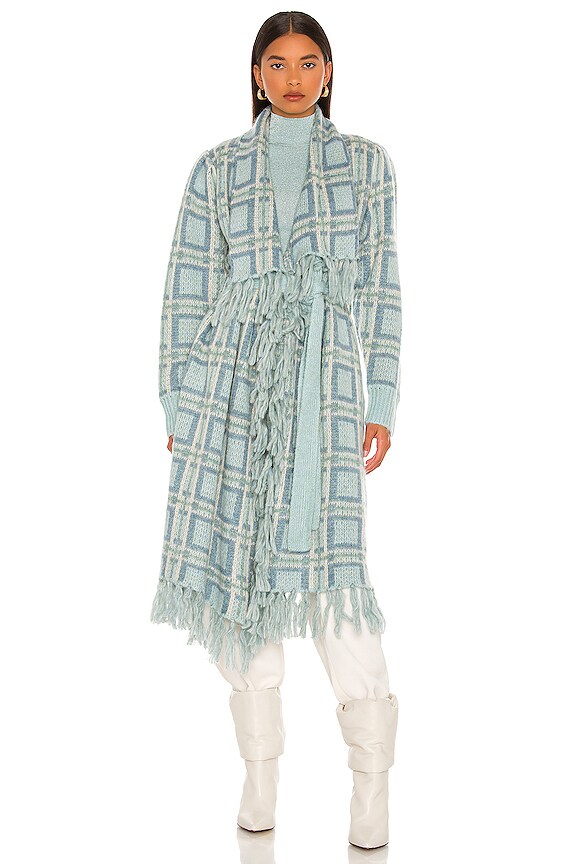 view 2 of 4 Avie Duster in Sky Blue Plaid