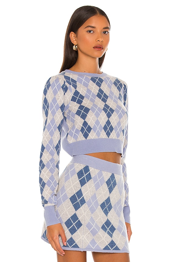 view 2 of 4 Glinda Cropped Pullover in Light Blue Multi