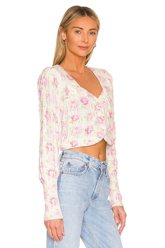 view 2 of 4 Bishop Crop Cardigan in Antique Rosebud