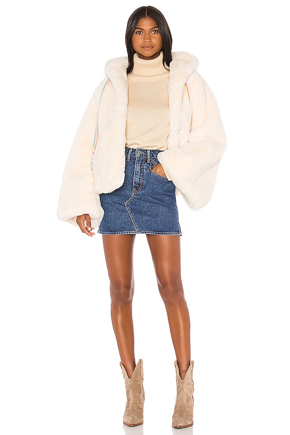 view 1 of 3 Kiernan Faux Fur Jacket in Cream