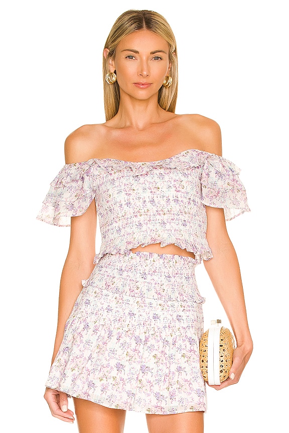 view 2 of 5 Saba Crop Top in Positano Blue