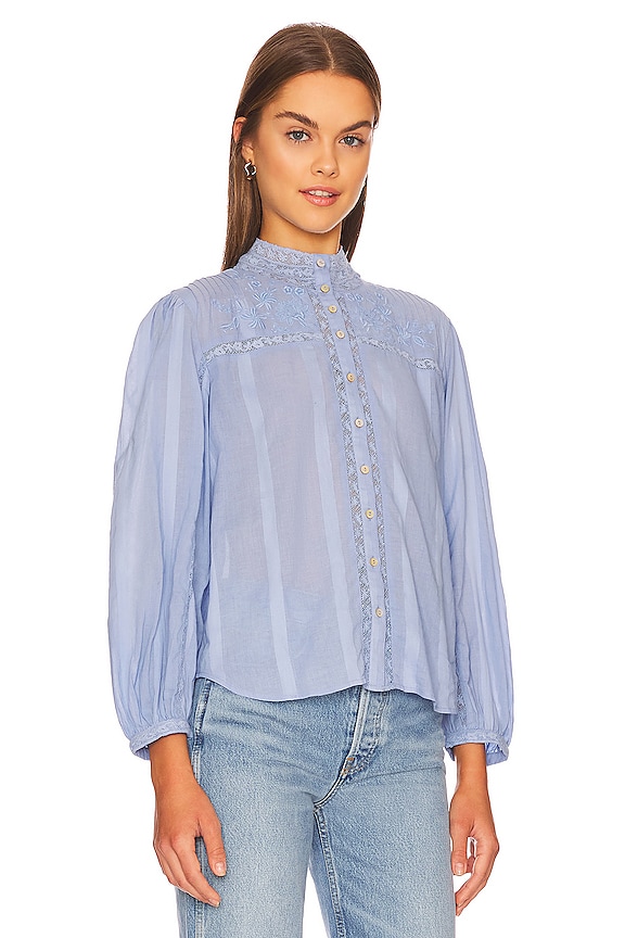 view 2 of 4 Ronda Top in Heather Blue