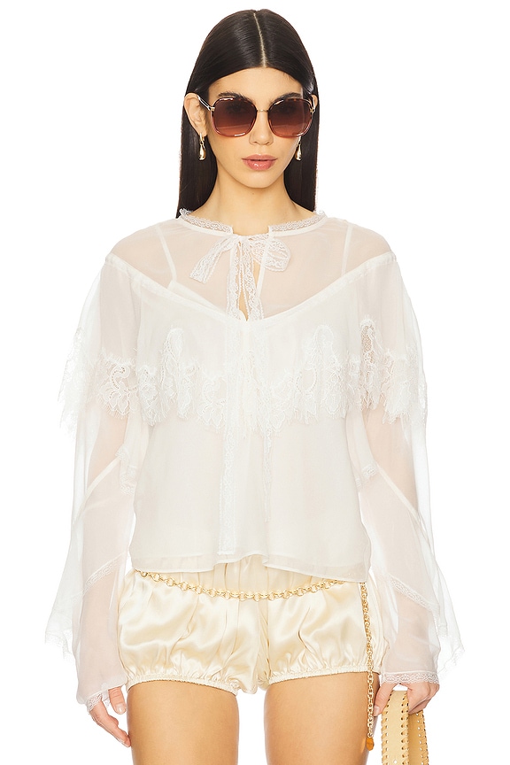 view 2 of 5 Afton Blouse in Ivory