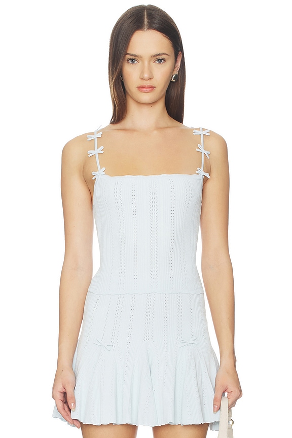 view 1 of 4 Garrett Top in Icicle Blue