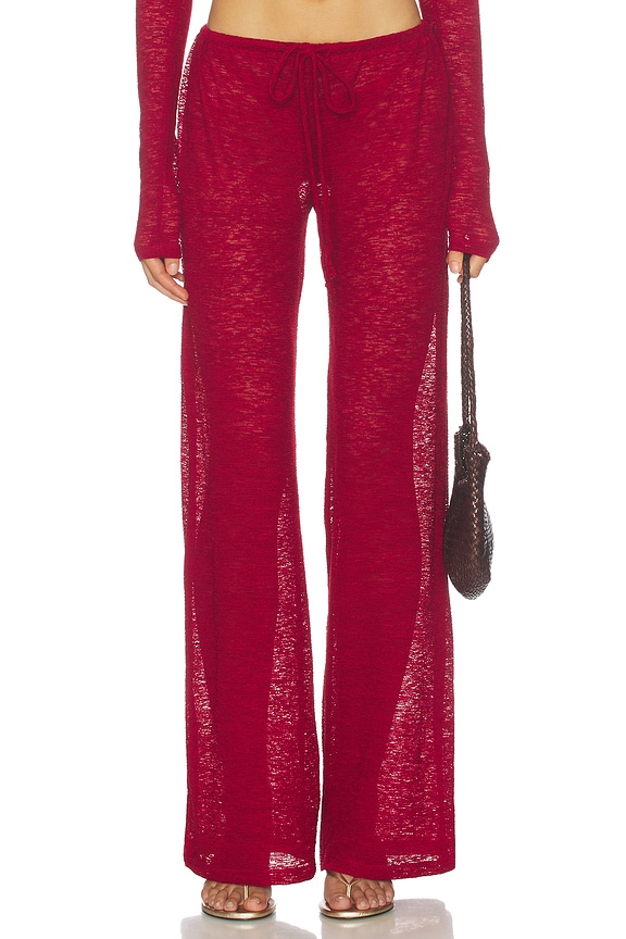 view 1 of 6 PANTALON THE KIMCHI in Wine Red