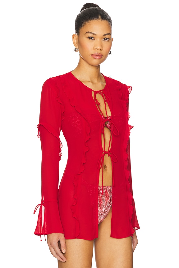 view 2 of 4 The Sana Top in Red