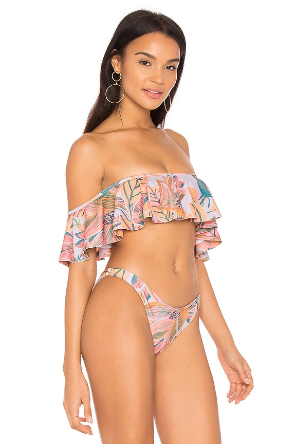 view 2 of 4 The Lebrock Bikini Top in Golden Floral