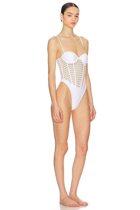 view 2 of 3 The Eshe One Piece in White