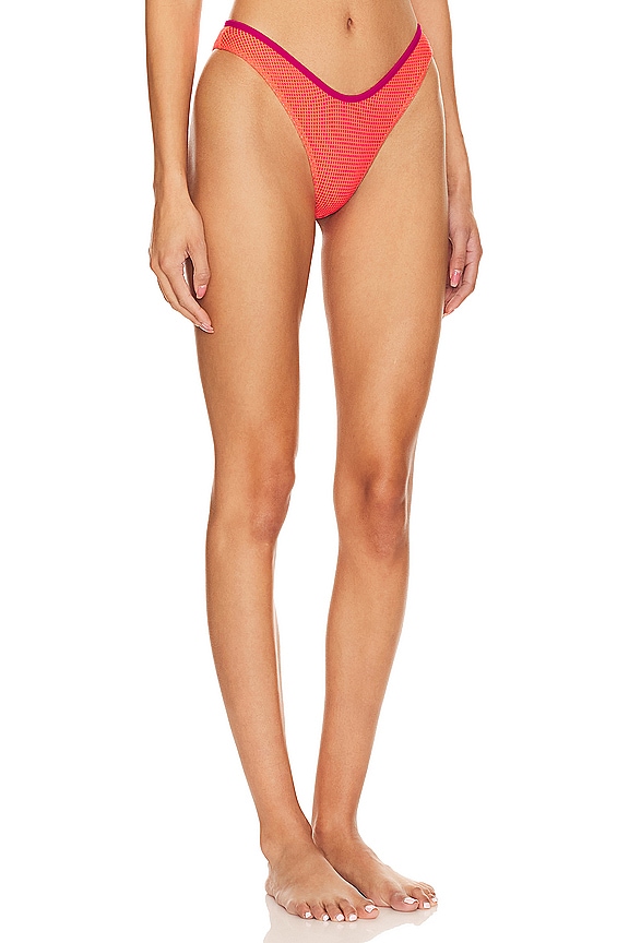 view 2 of 5 The Kimi Bottom in Neon Orange & Pink