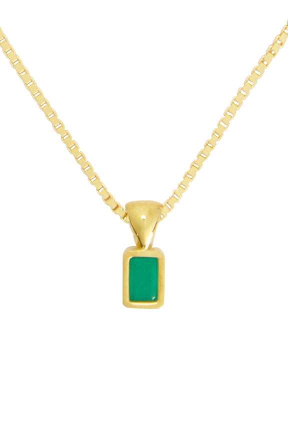view 2 of 3 Emerald Cut Wrap Necklace in Vermeil