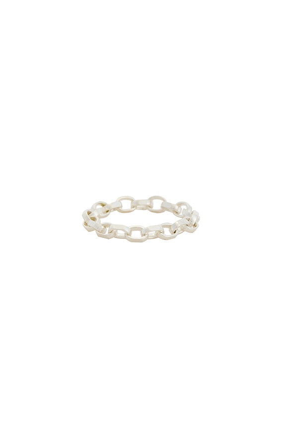 view 2 of 3 Rolo Chain Ring in Sterling Silver