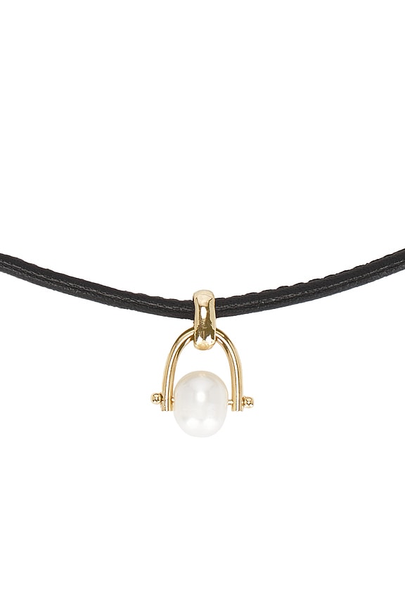 view 2 of 3 Pascal Padlock Charm Necklace in 14k Yellow Gold