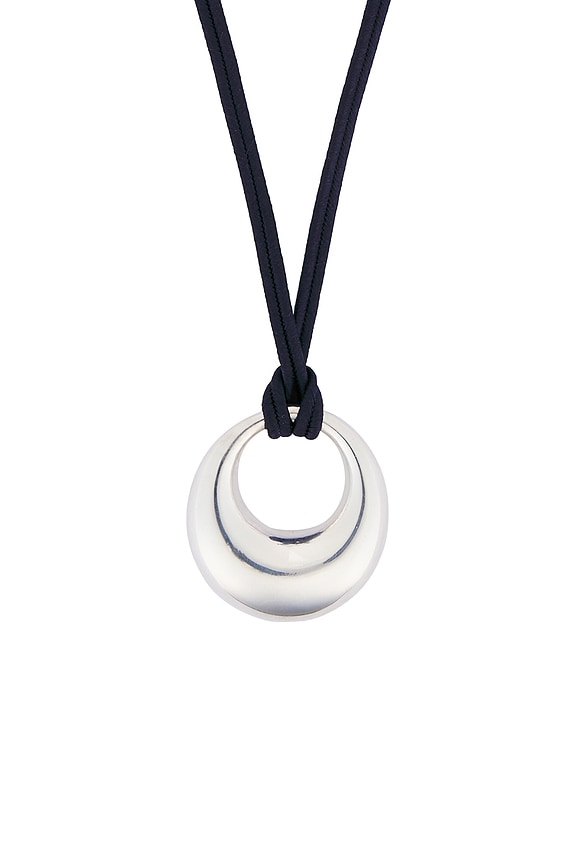 view 2 of 3 Moonrise Necklace in Sterling Silver & Navy