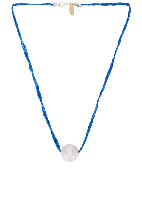 view 1 of 2 Uno Pearl On Silk Necklace in 14k Yellow Gold