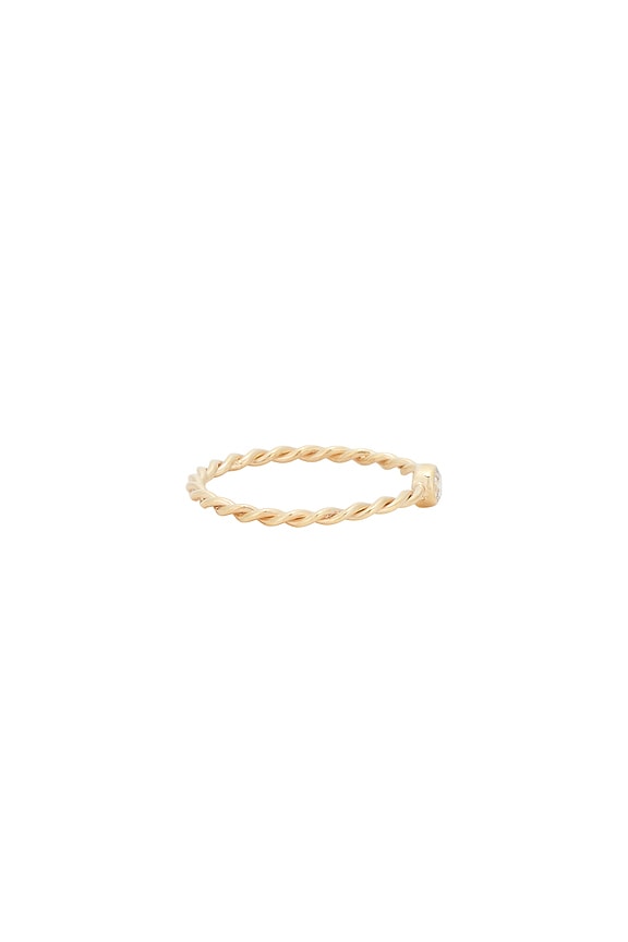 view 2 of 3 Spiral Diamond Band Ring in 14k Yellow Gold