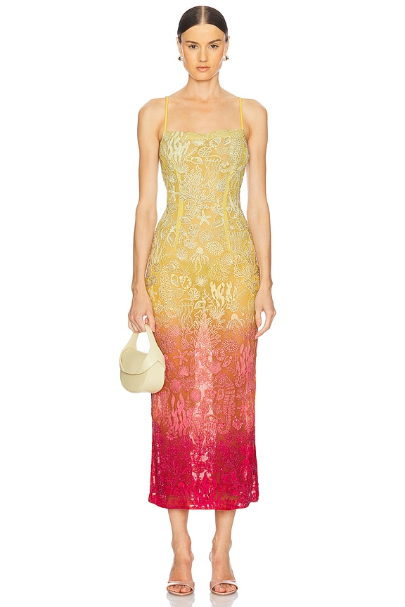 view 2 of 5 MAXIVESTIDO ENCAJE in Sunset Ombre