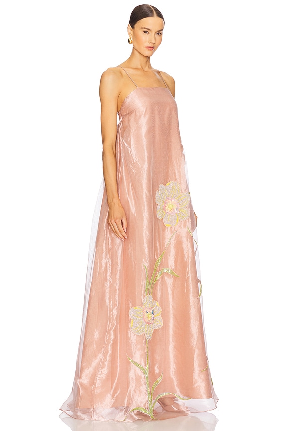 view 2 of 5 Daffodil Veil Embroidered Dress in Rose Shadow