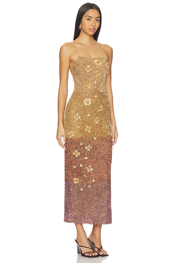 view 2 of 4 VESTIDO MIDI ALESSIA in Oscar Gold