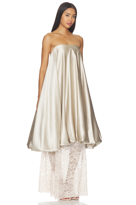 view 2 of 4 Champagne Lace Gown in Silver