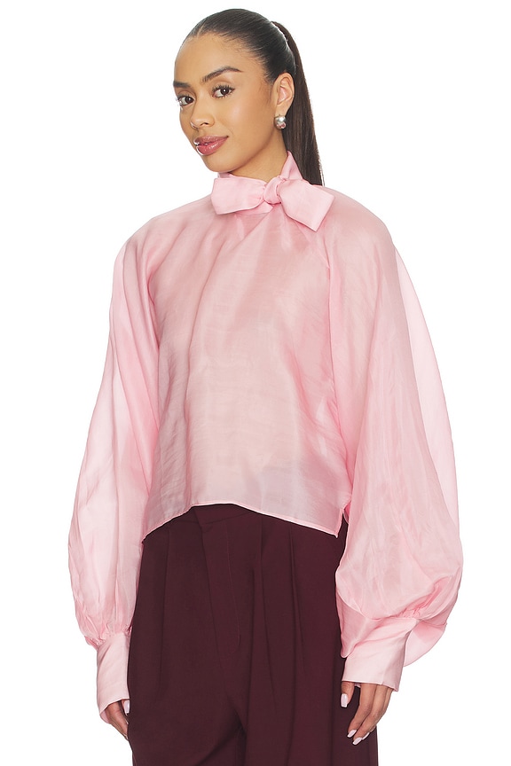 view 2 of 4 Petal Pink Tie-up Top in Petal Pink