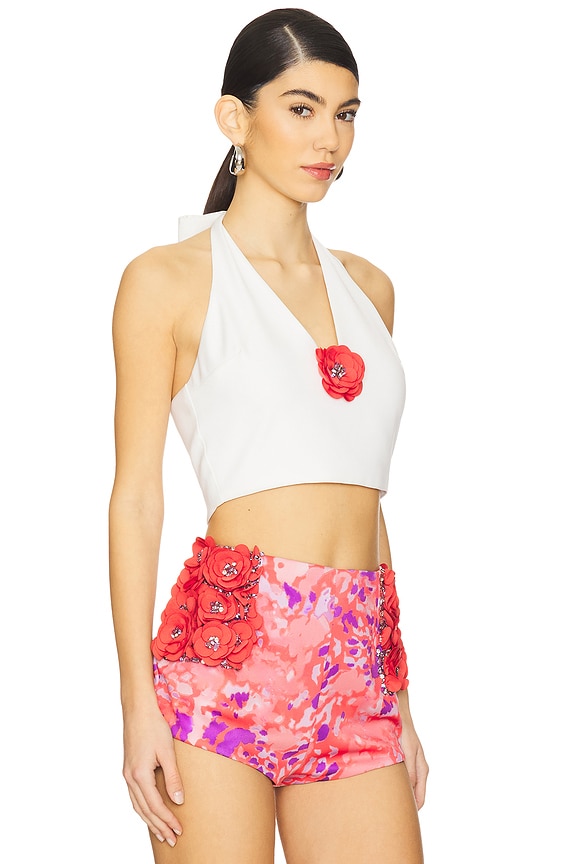 view 2 of 5 Savannah Tank in White & Coral Floral